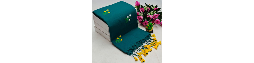 Khadi Embroidery Sarees